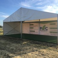 Двускатный шатер с шириной 10 метров