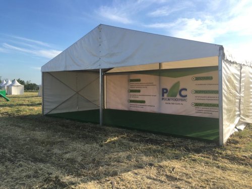 Двускатный шатер с шириной 10 метров