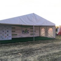 Двускатный шатер с шириной 10 метров